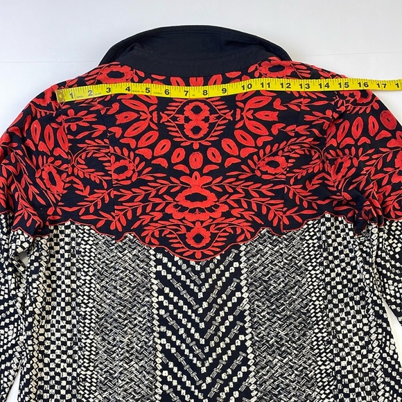 Soft Surroundings Womens Calistoga Shirt Size S Mixed Pattern Collared V-Neck - Picture 13 of 16